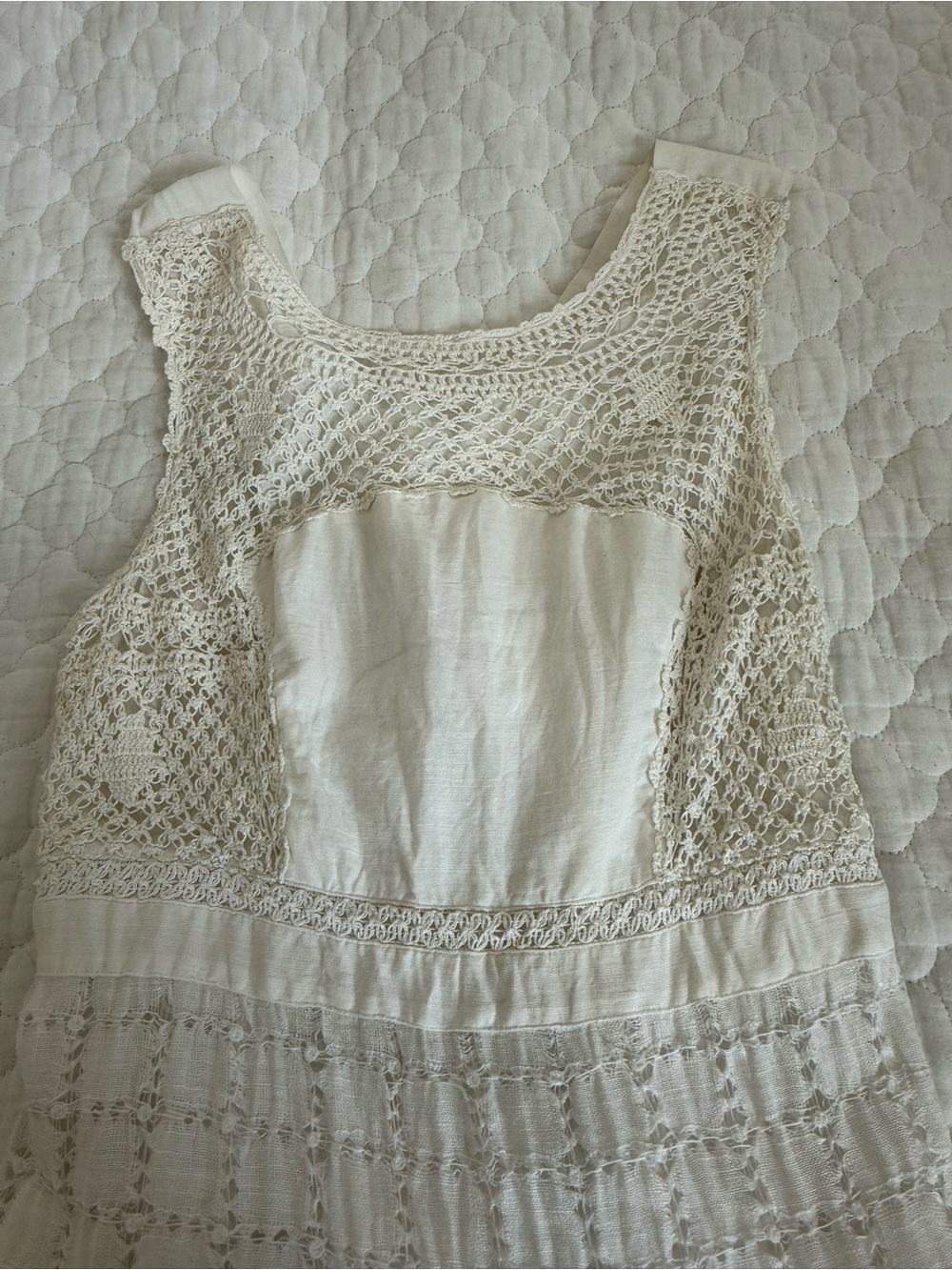 NWT Anthologies White Bohemian Maxi Dress Size 6 - Picture 3 of 5